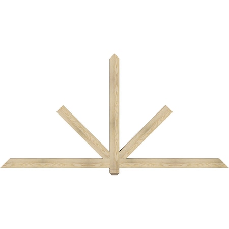 Ekena Millwork Kennewick Rough Sawn Timber Gable Bracket, Douglas Fir, 96"W x 48"H x 4"D x 4"F, 12/12 Pitch GBW096X48X0404KEN00RDF